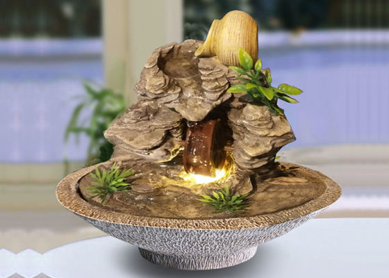 중국 Polyresin 다색 산 실내 탁상 샘 협력 업체